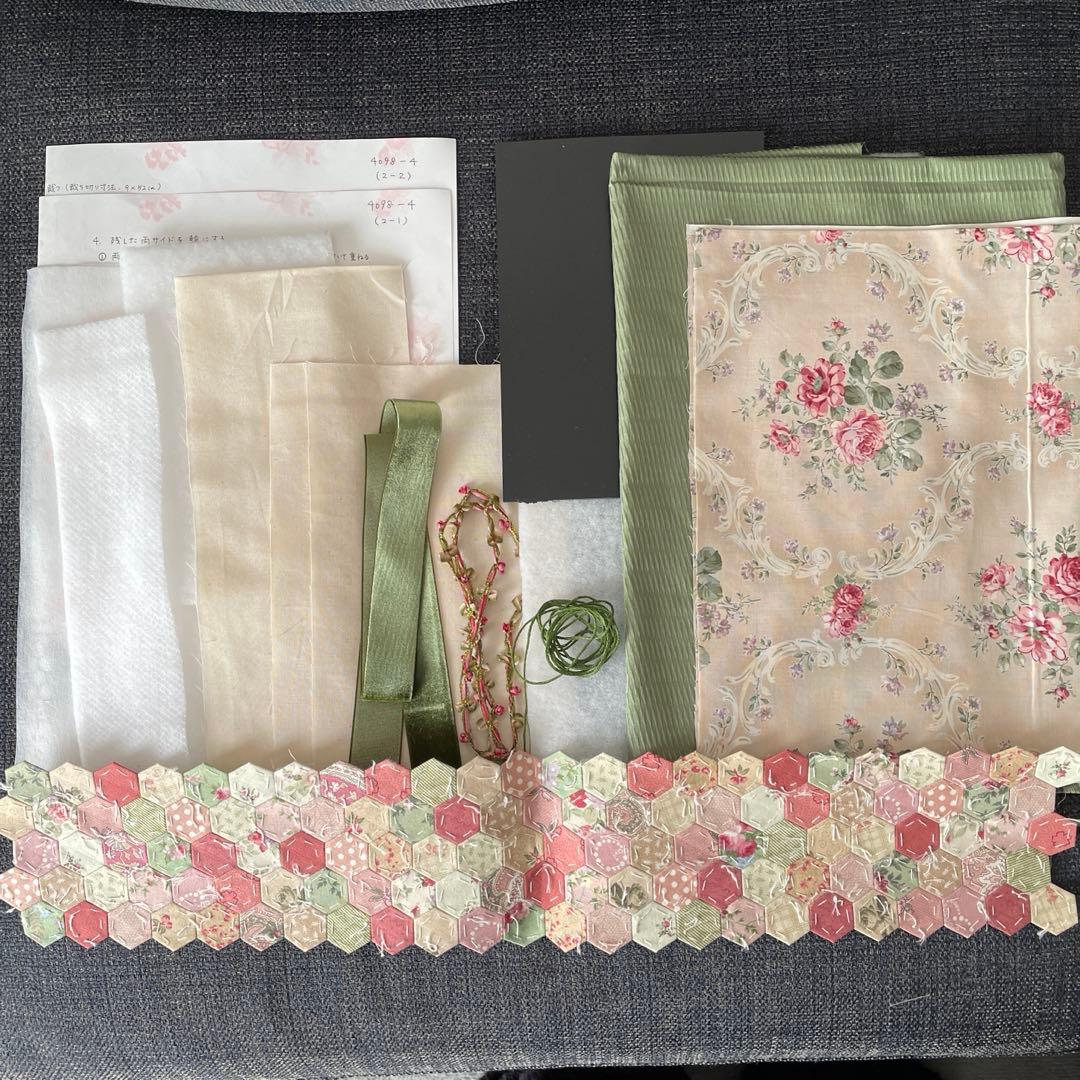 こうの早苗 オリジナルキット ソーイングボックス 製作途中