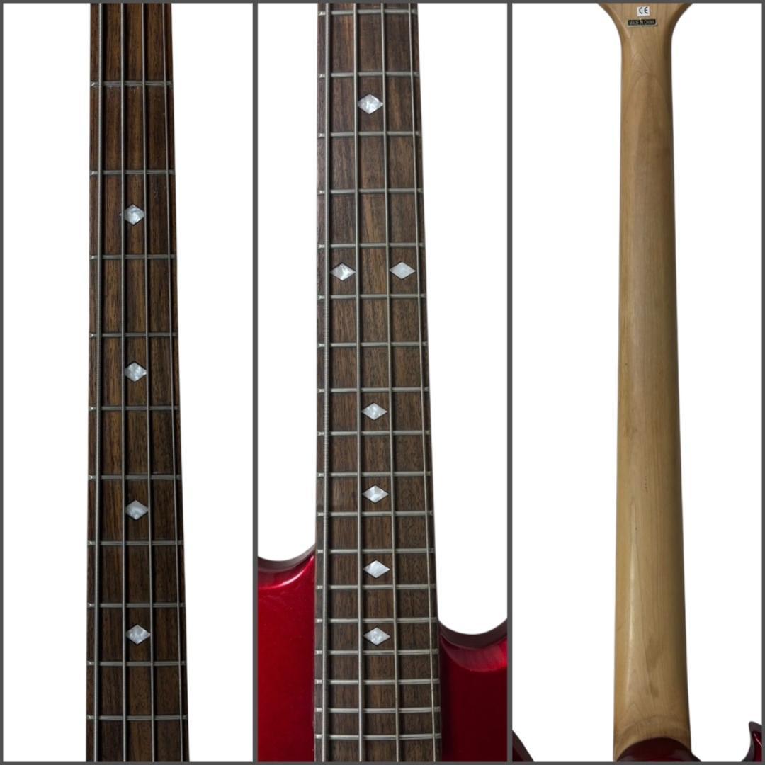 【美品】 B.C.Rich モッキンバード　エレキベース　メタリックレッド