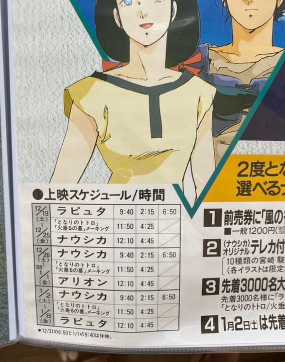 2024 【激レア】新宿ミラノ座 ナウシカ ラピュタ ポスター ジブリ 宮崎