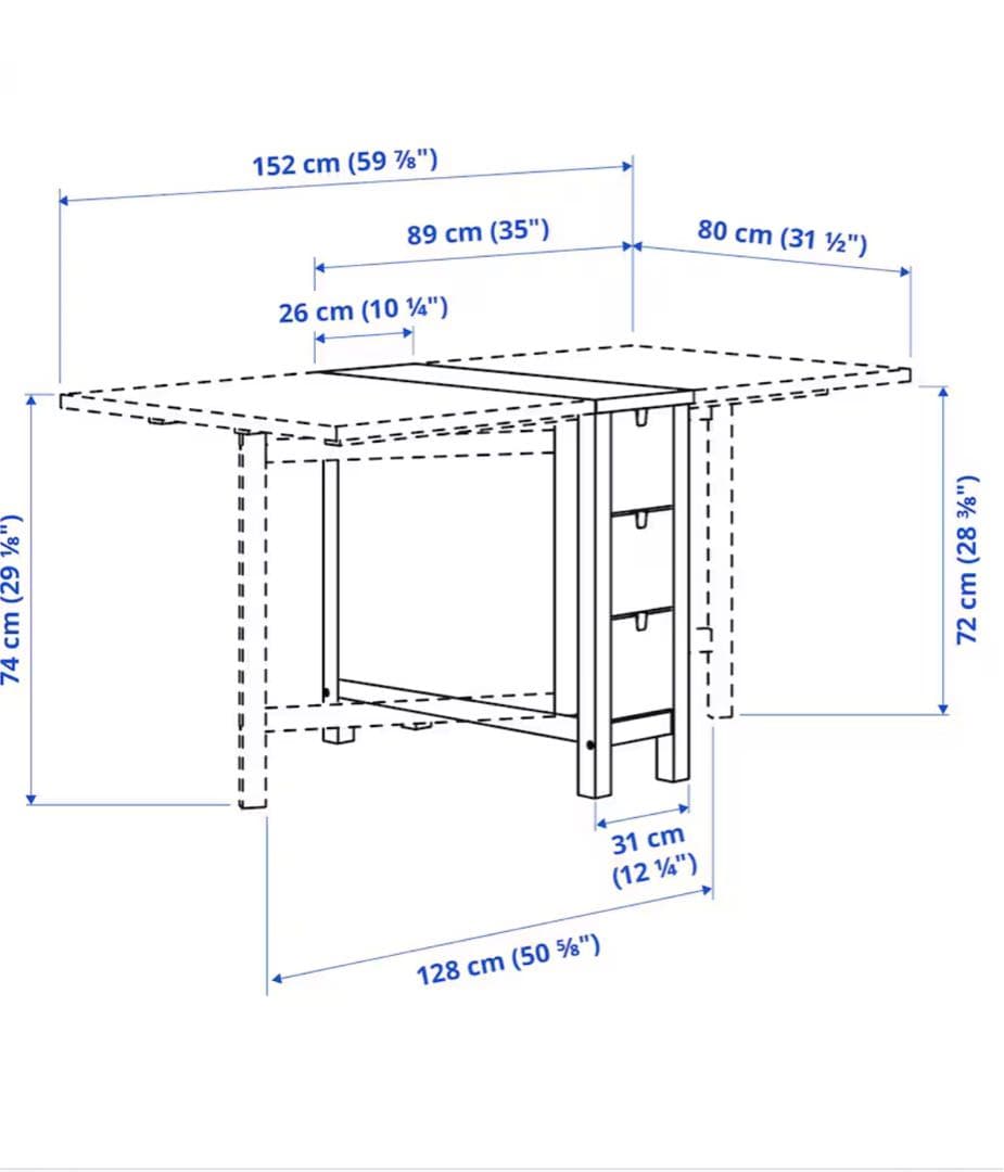 送料込み❗️IKEA ノールデン　テーブル　バタフライ ゲートレッグ