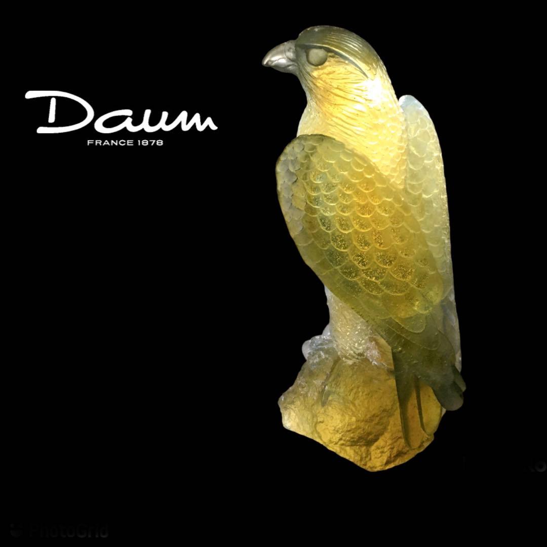 ハヤブサ鷹ドームフランスクリスタル水晶エミールガレフランス製ガラス