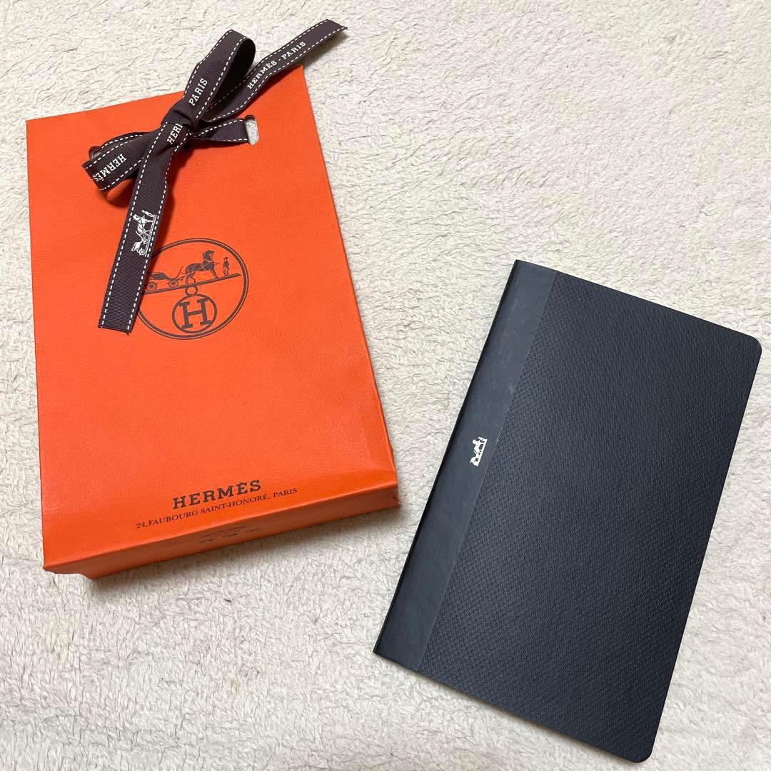 未使用！エルメス［ノート］シルク メモ帳 ブラジル 羽根柄 しおり