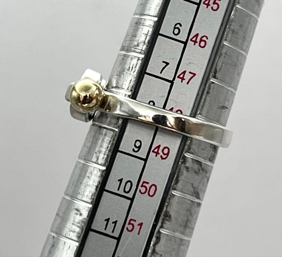 TIFFANY&Co. フック&アイ　ラブノット　リング　#8 コンビ