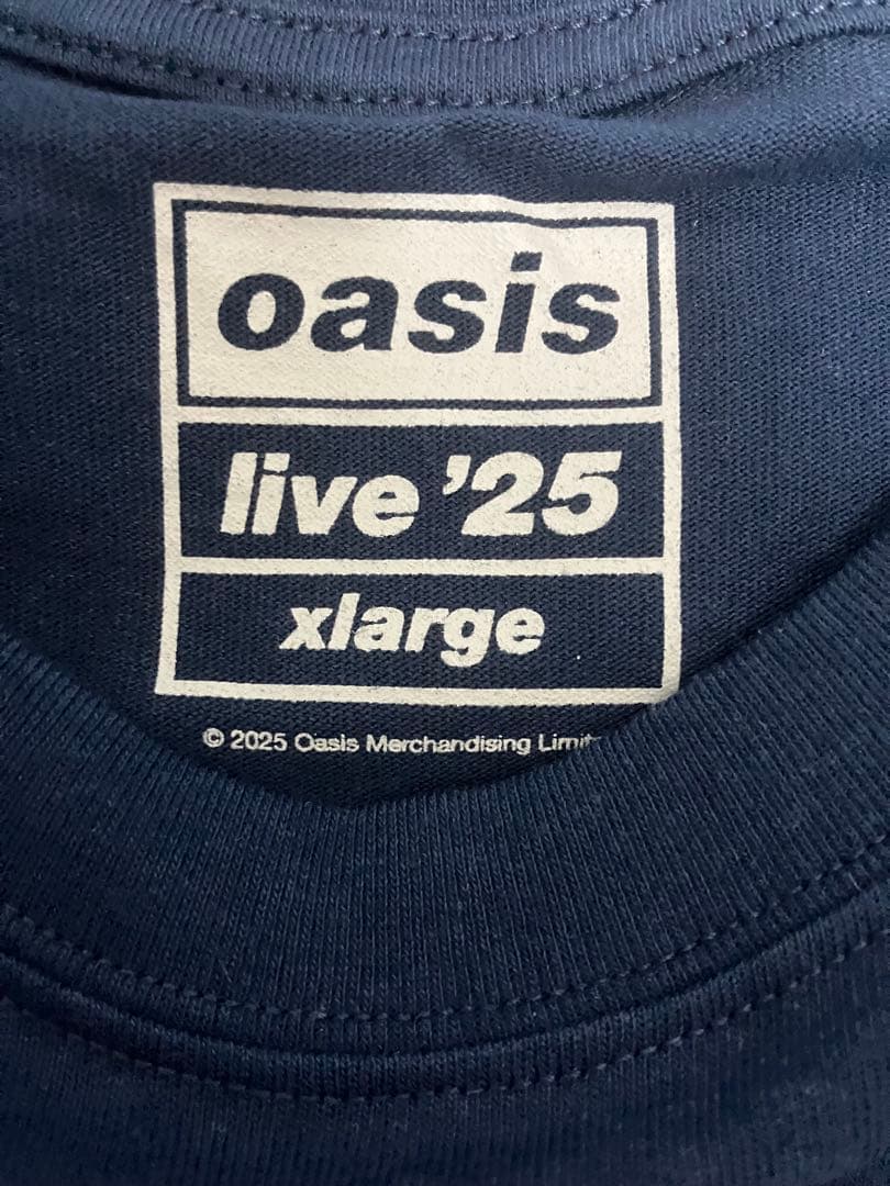 oasis Tシャツ Logo Navy XLサイズ