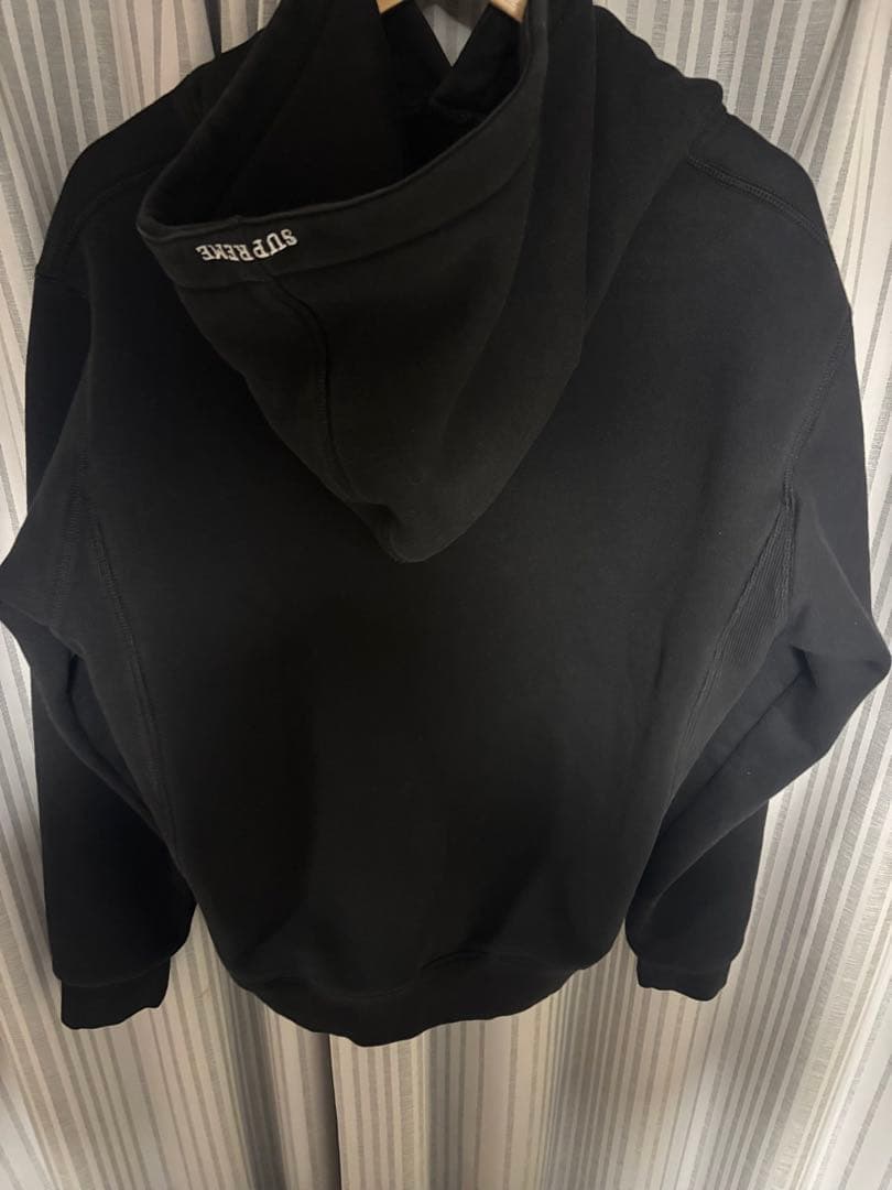 SUPREME 黒 Sロゴ ツノ パーカー M