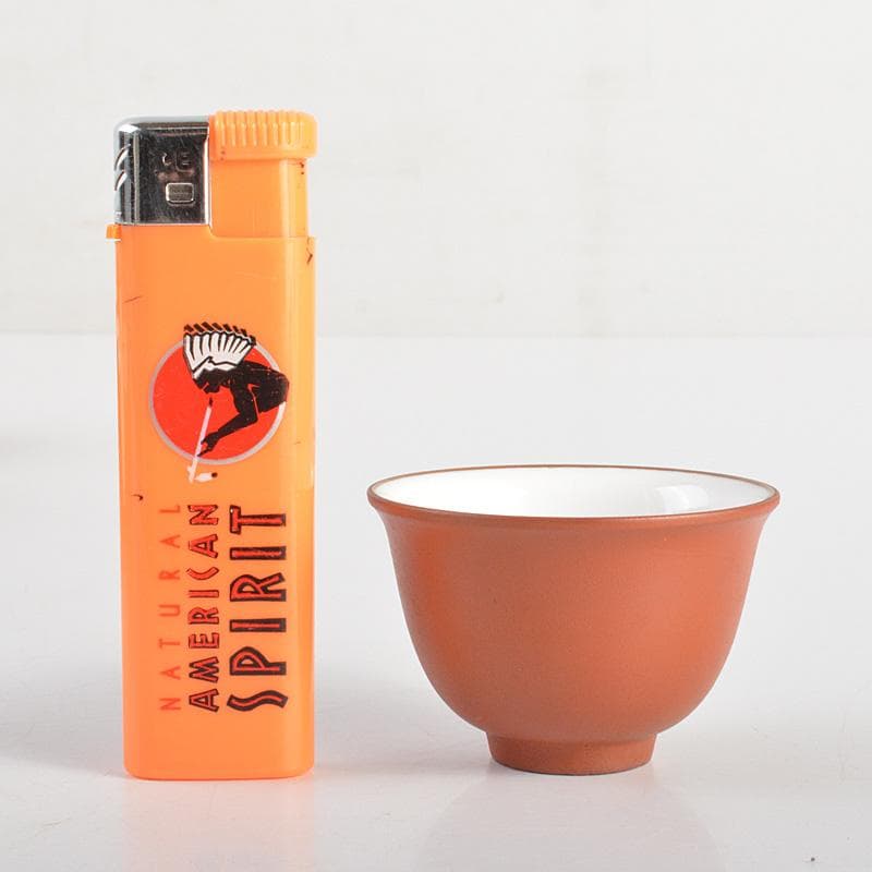 煎茶道具　紫砂　朱泥　内白釉　煎茶碗　20客まとめて　N　6332