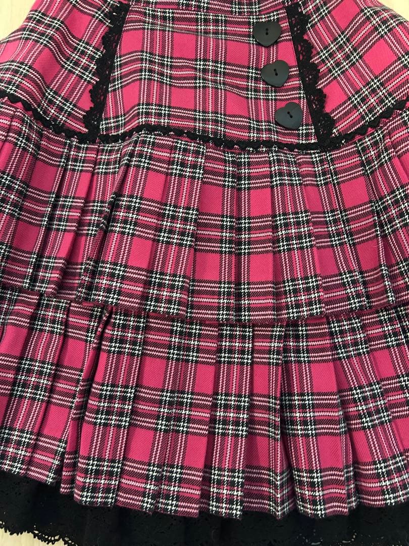 【新品未使用】BABY,THE STARS ピンク チェック スカート