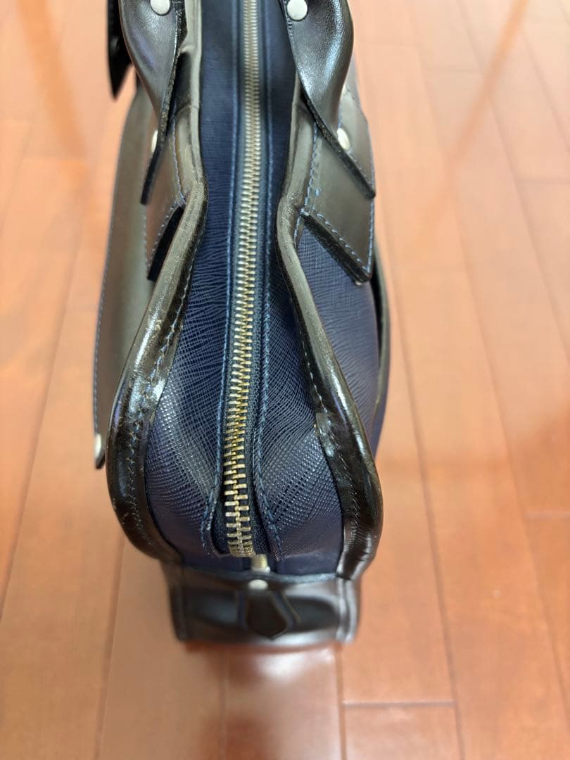 フェリージ　ビジネスバッグ　8637/2　オールレザー　紺ネイビー　保存袋付き