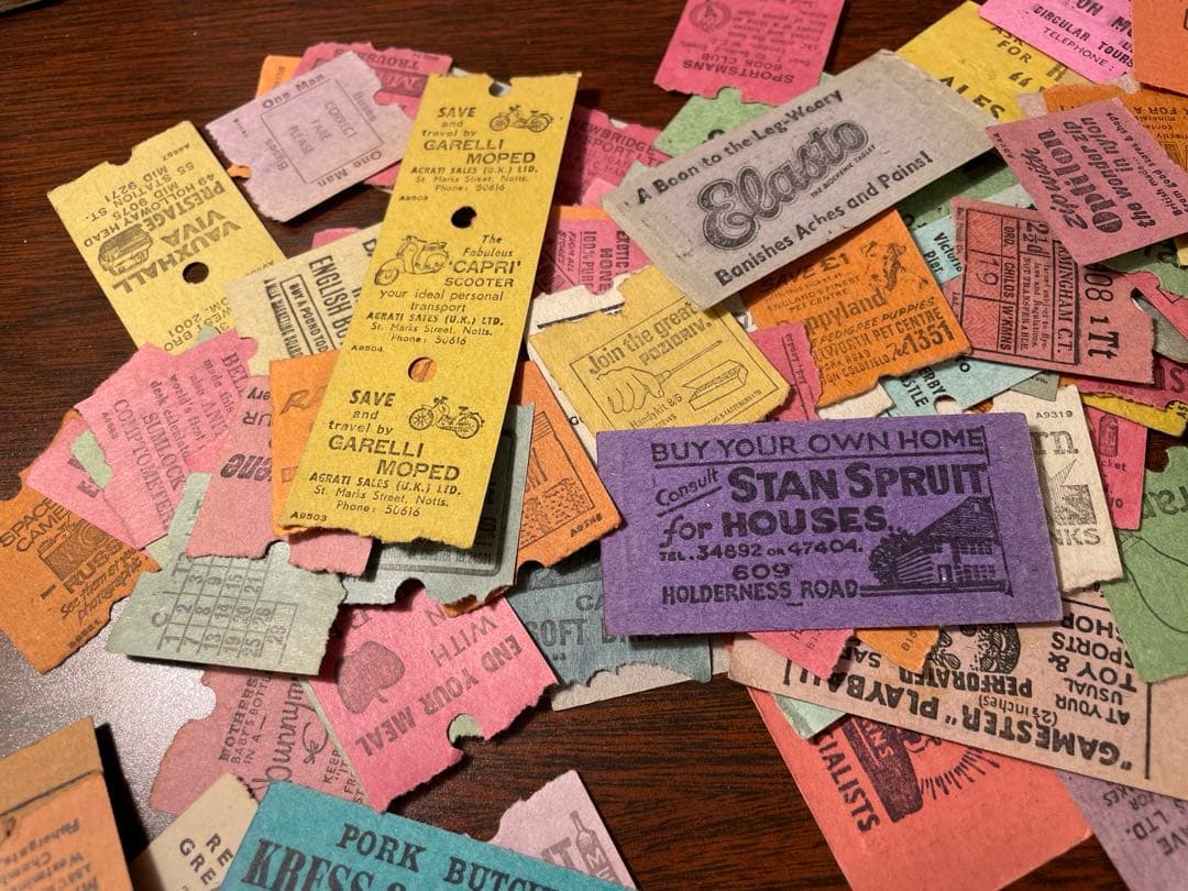 イギリスバスチケット　可愛い裏広告100枚以上✖️ 4