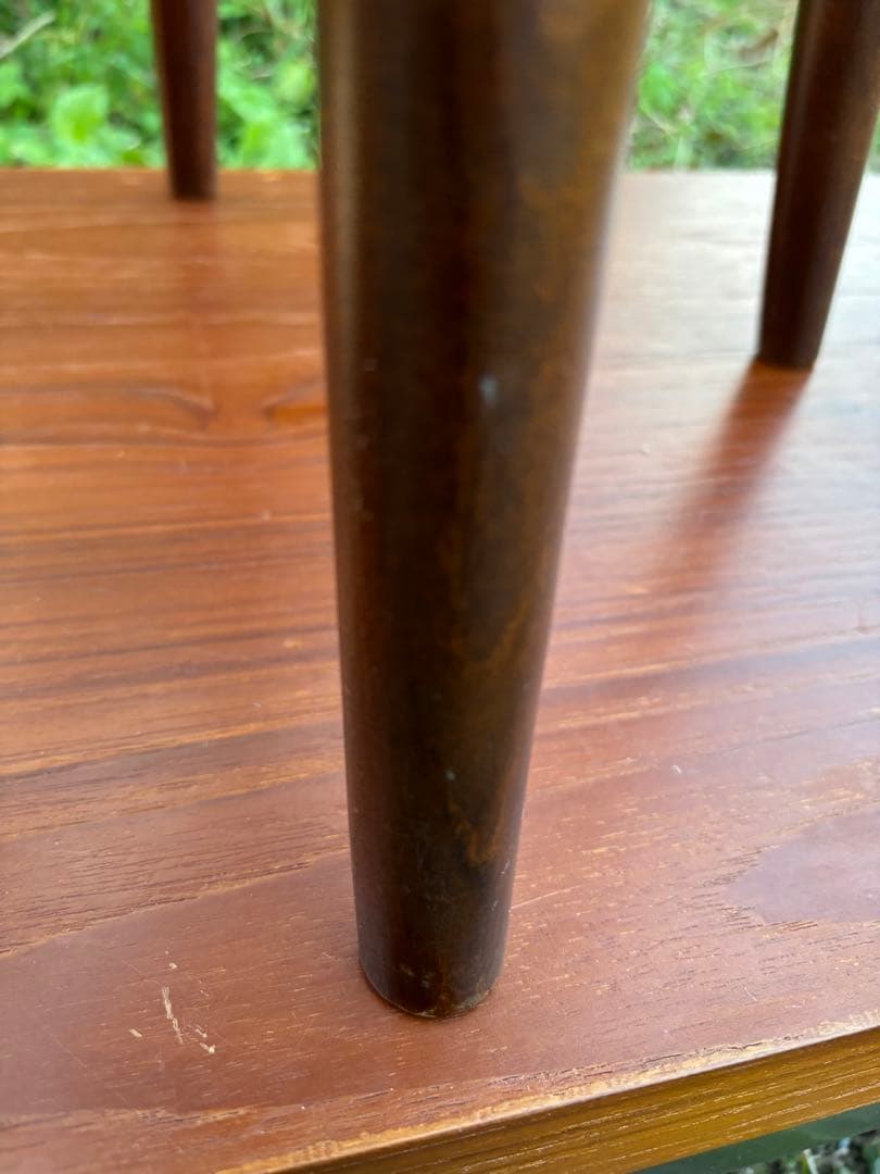 秋田木工　曲木カウンターチェア　ダークブラウン 木製スツールアーチ型背もたれ②