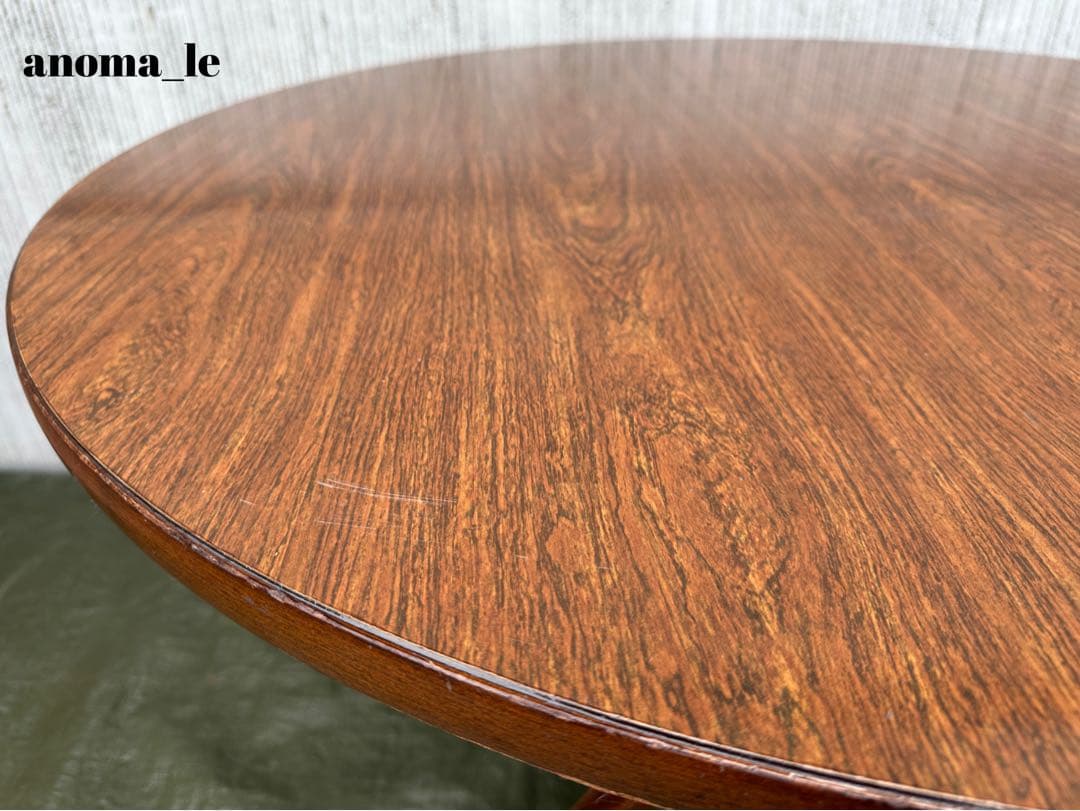【ダイニングテーブル】飛騨産業　キツツキ　丸テーブル　昭和レトロヴィンテージ◎