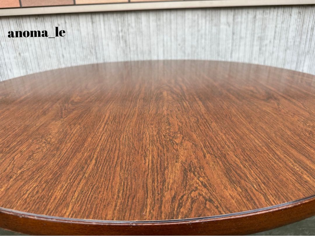 【ダイニングテーブル】飛騨産業　キツツキ　丸テーブル　昭和レトロヴィンテージ◎
