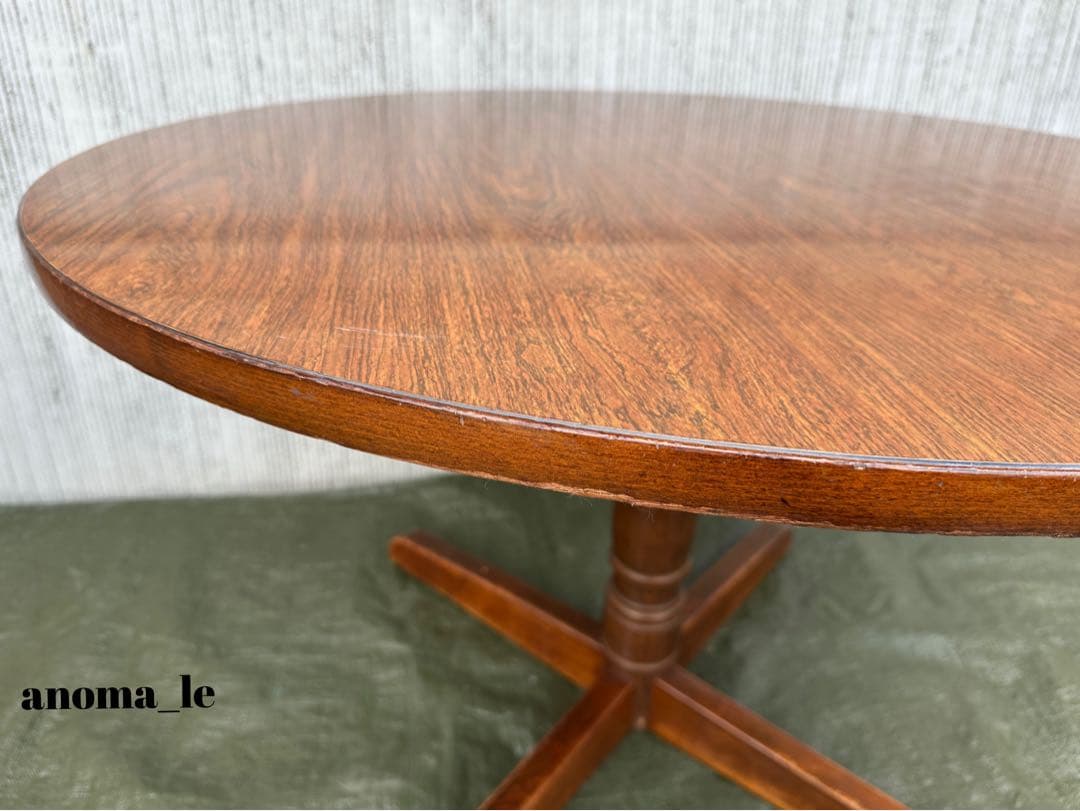 【ダイニングテーブル】飛騨産業　キツツキ　丸テーブル　昭和レトロヴィンテージ◎