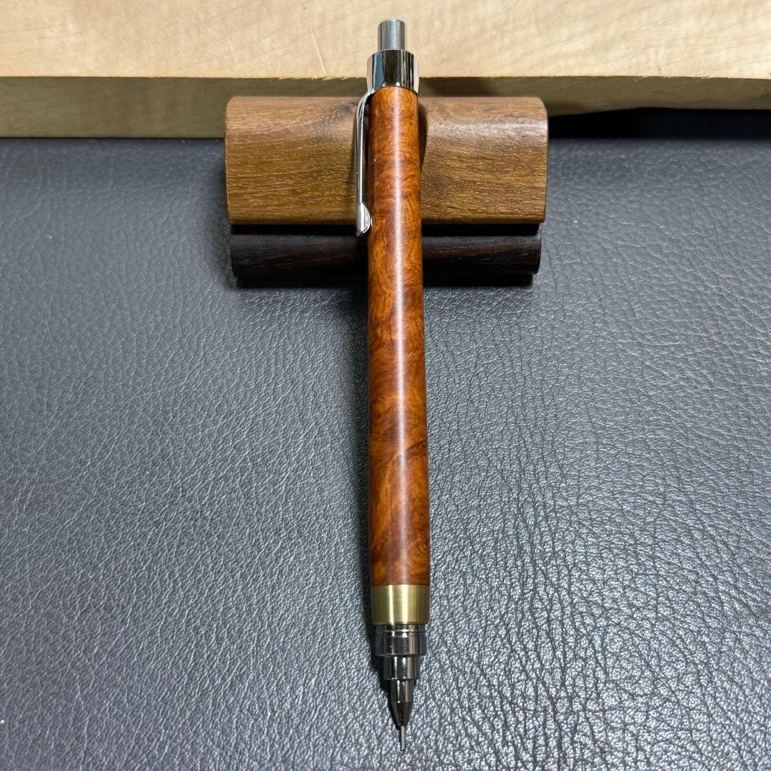 106花梨瘤　木製シャーペン　最強低重心　真鍮