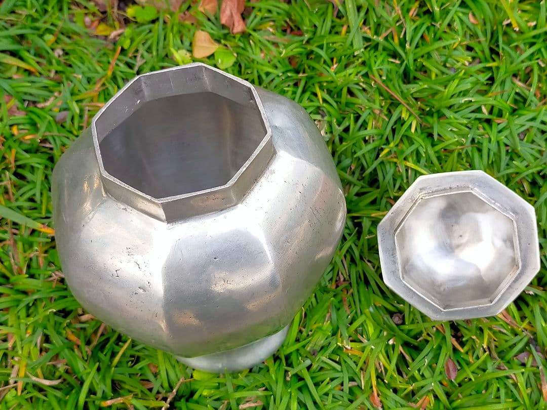 ♥アンティーク イタリア製 錫製 沈香壺 骨董品 沈香壷