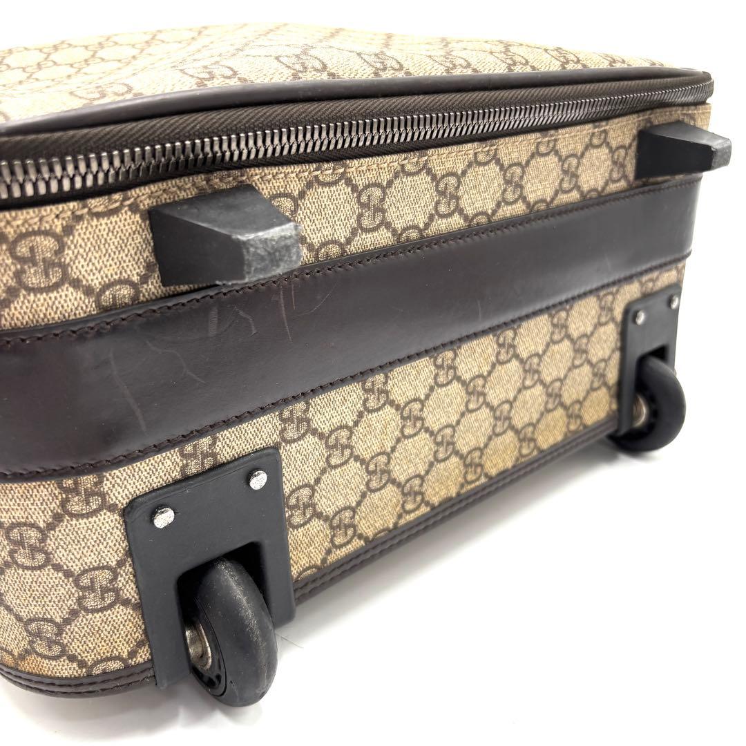 美品】グッチ キャリーケース GGスプリーム ロゴ ビジネス メンズ