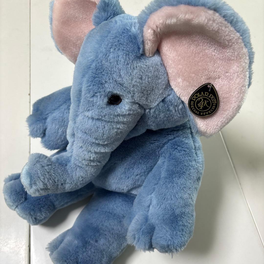 ブルーエレファント パペット ぬいぐるみ 24K プレイトーキン レア