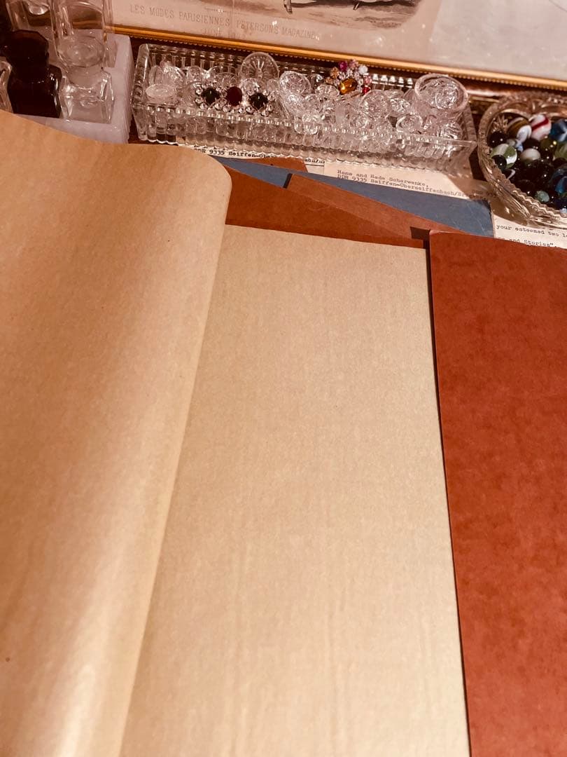 ヴィンテージ　グラシンシートbook ジャンクジャーナル