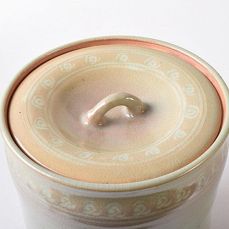 茶道具 中村与平作 青磁雲鶴 狂言袴 水指 時代箱 N 7745