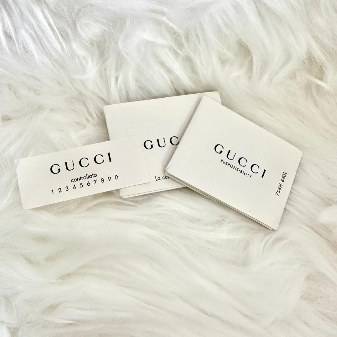 GUCCI グッチ 二つ折り財布 GGマーモント レザーブラック