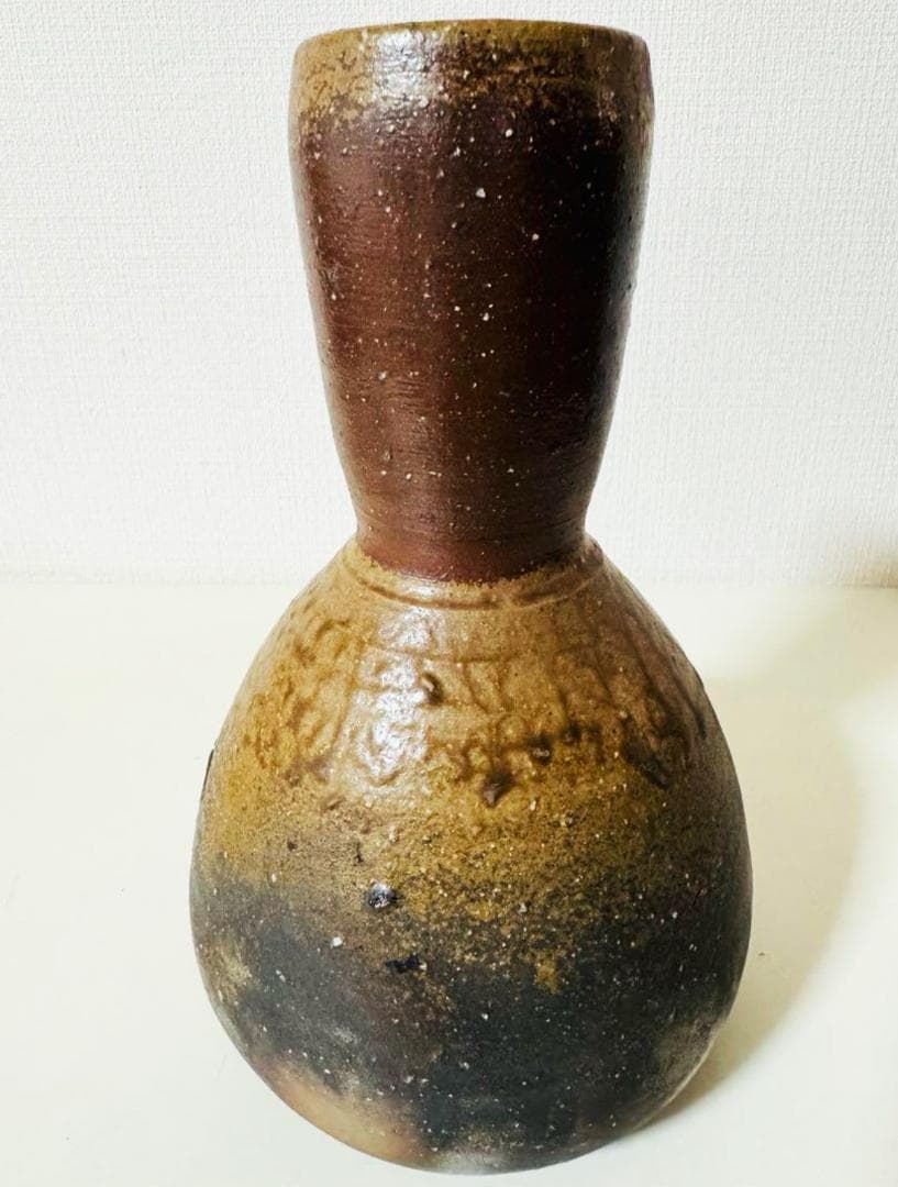 備前焼 人間国宝 伊勢崎淳 花生 花入 共箱