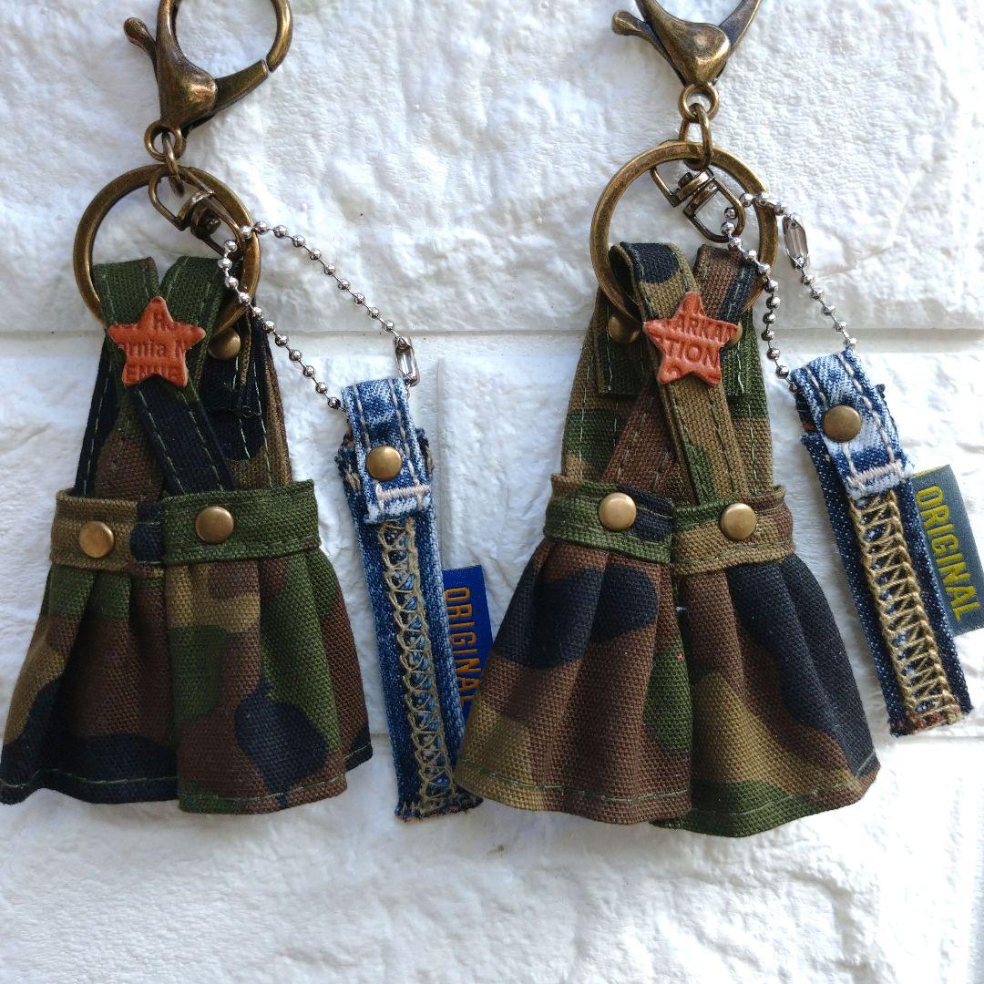 【スティッチ様★専用】デニム☺︎リメイク☺︎オーバーオール スカート☺︎チャーム