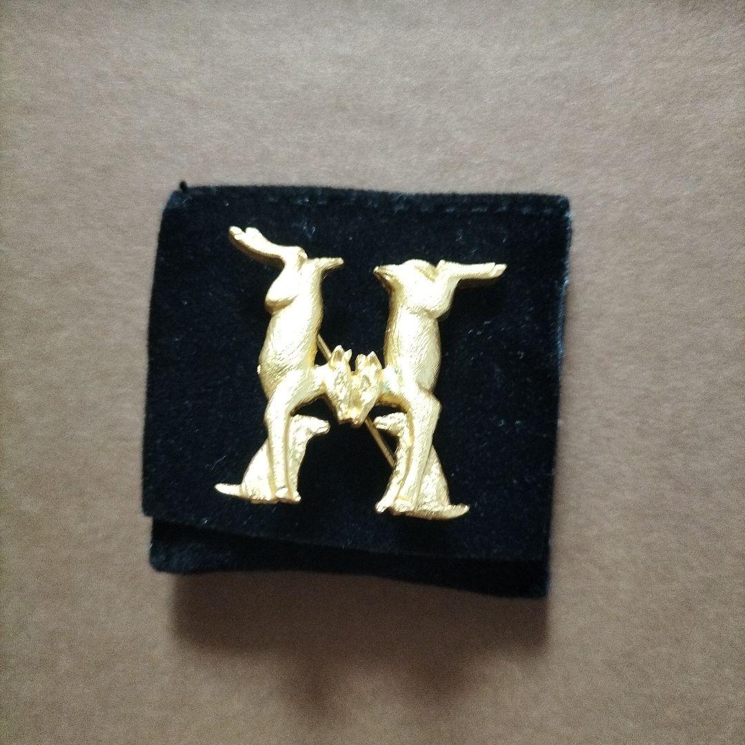 HERMES エルメス 動物ビンテージブローチ