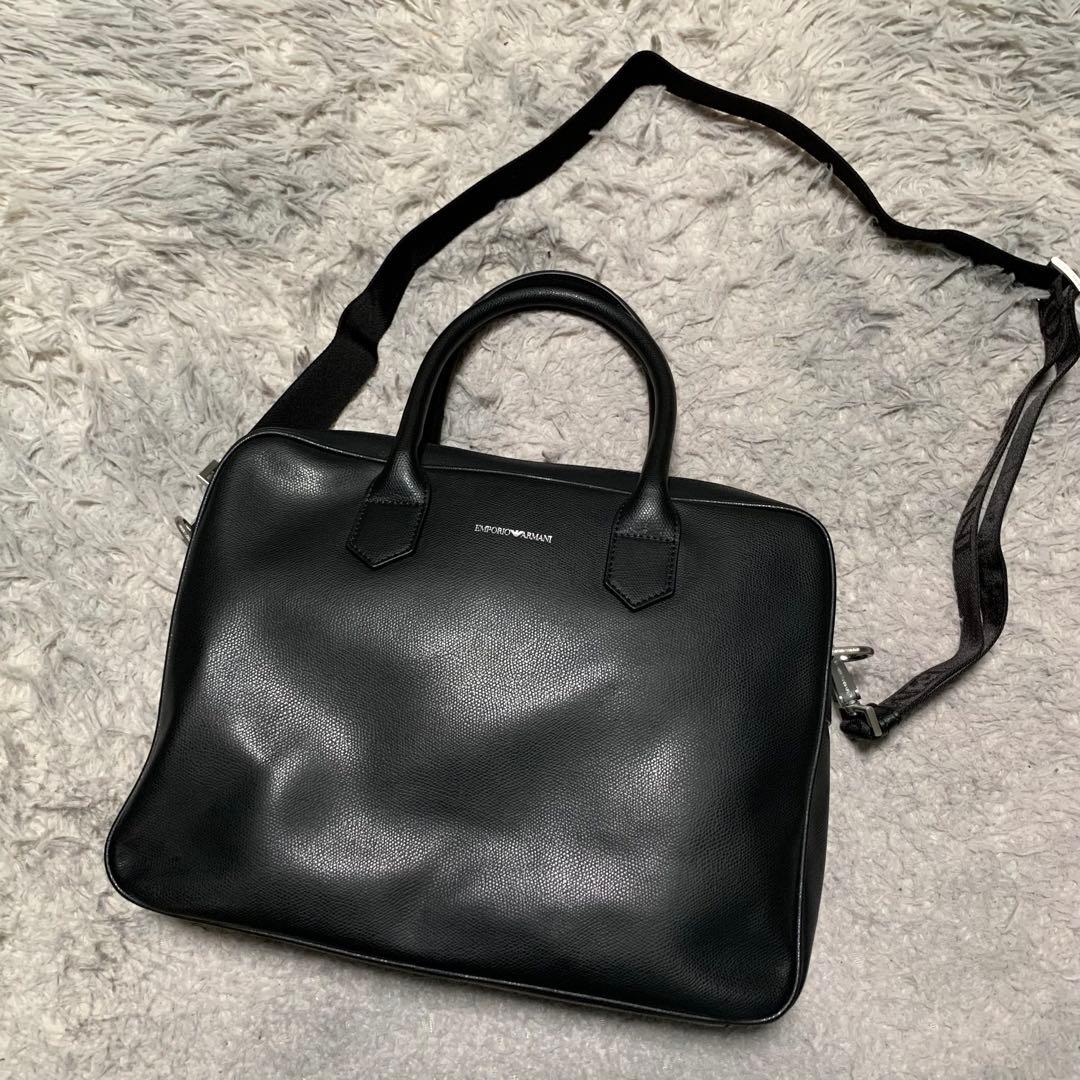 美品 EMPORIOARMANI 2way ビジネスバッグ ショルダーバッグ
