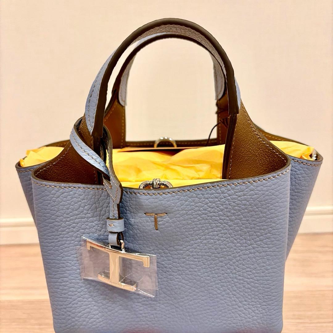 新品未使用✨TOD'S Tタイムレス マイクロ ライトブルー ショルダーバッグ