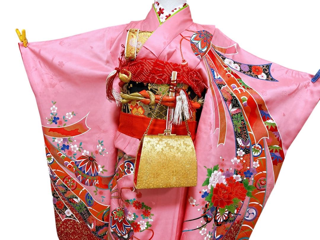 本格正絹着物♡七五三　7歳　女の子　セット　一式　ピンク系