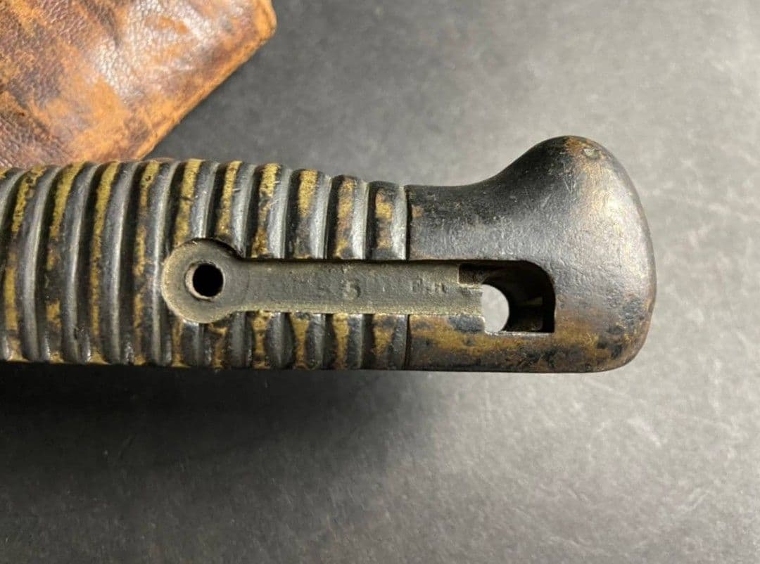 【幕末〜明治】ヤタガン式銃剣 帝国陸軍 軍刀（模造刃朱塗り）革鞘軍刀拵【当時物】