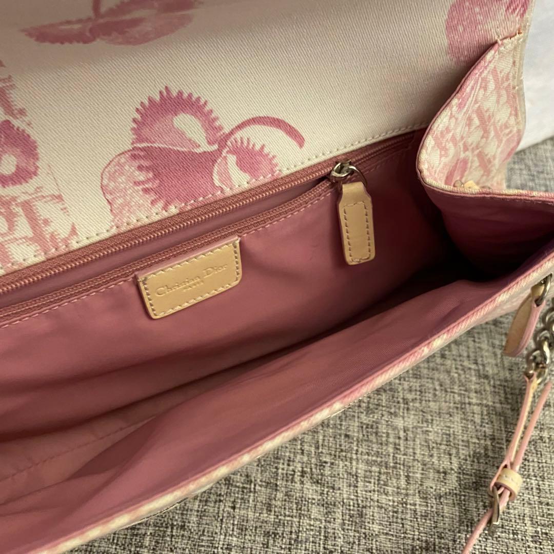 【超希少】ディオール　ピンク　トロッター　ショルダー　BON1014 フラワー