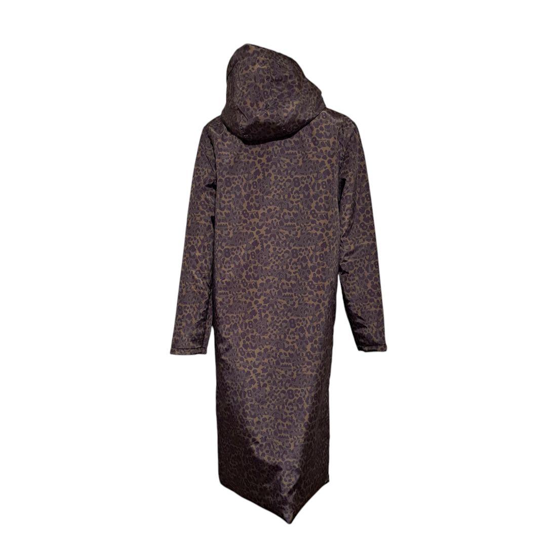 【新品タグ付】ムータマリン　UV撥水　フーデッドコート　サイズ4　S　レオパード