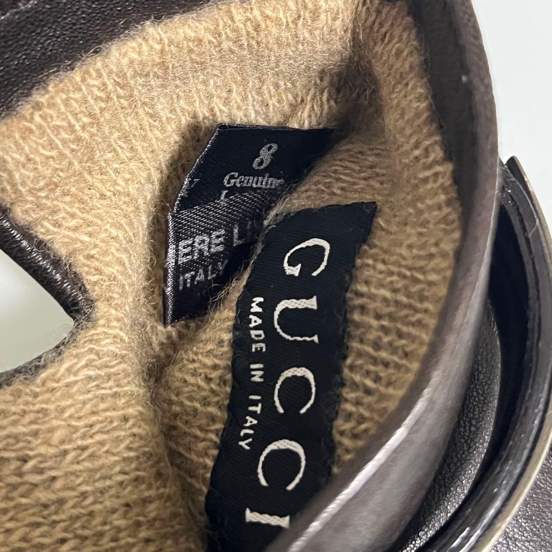 GUCCI グッチ 手袋 レザー カシミヤ イタリア製 GUCCI グッチ 手袋