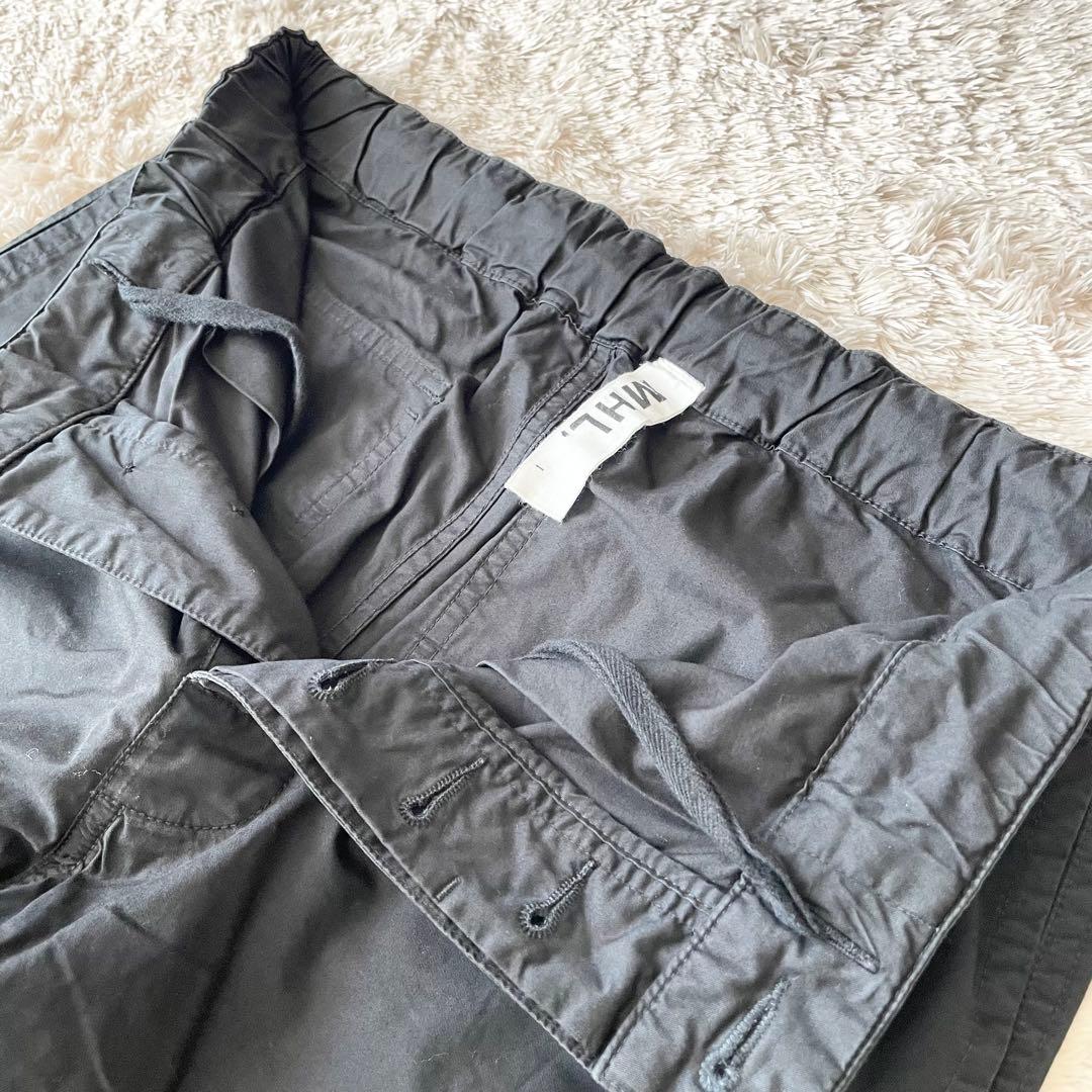 美品 MHL ファインコットンイージーパンツ 1 黒