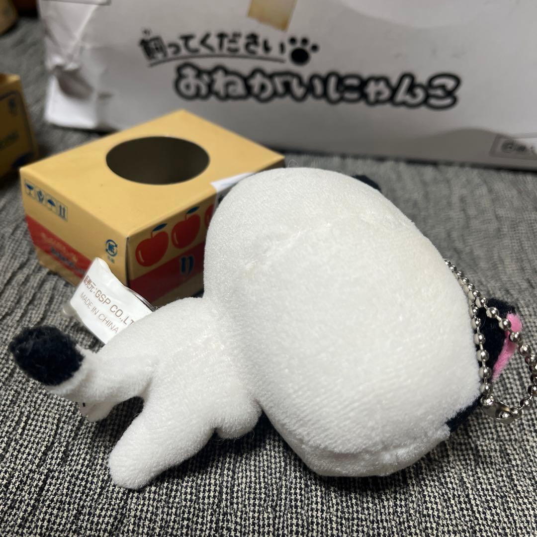 新品❤️飼ってください　おねがいにゃんこ　猫　ぬいぐるみ　ハチワレ　レトロ　希少