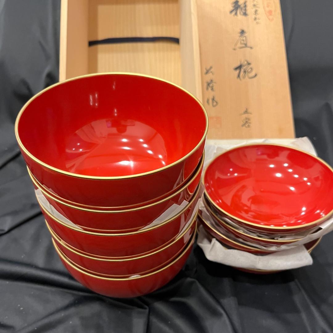 【babu】越前塗 椀 雑煮椀天然木加工 1箱5客入×2箱