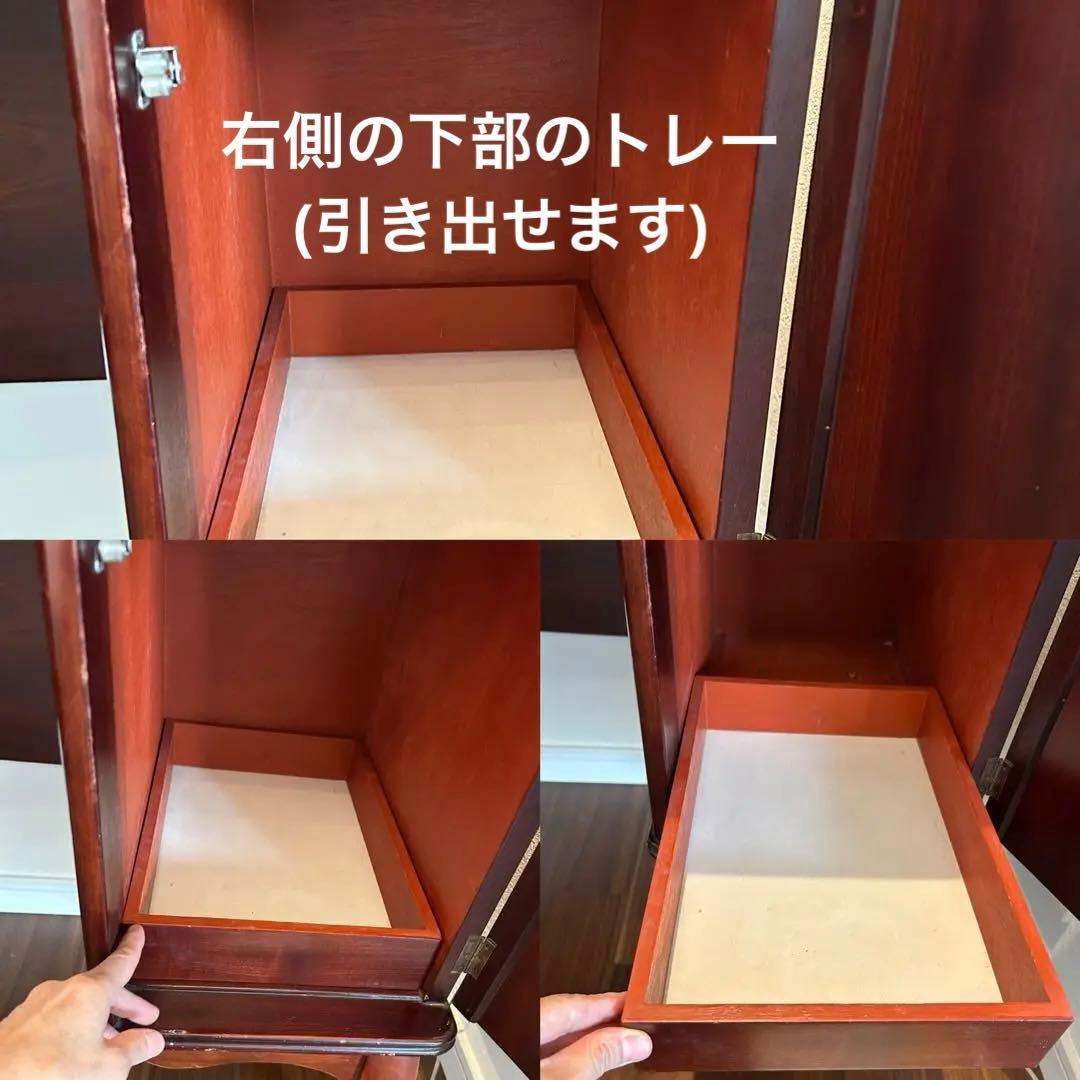 レトロ・アンティークドレッサー・木製クラシック家具ミラー・椅子無し