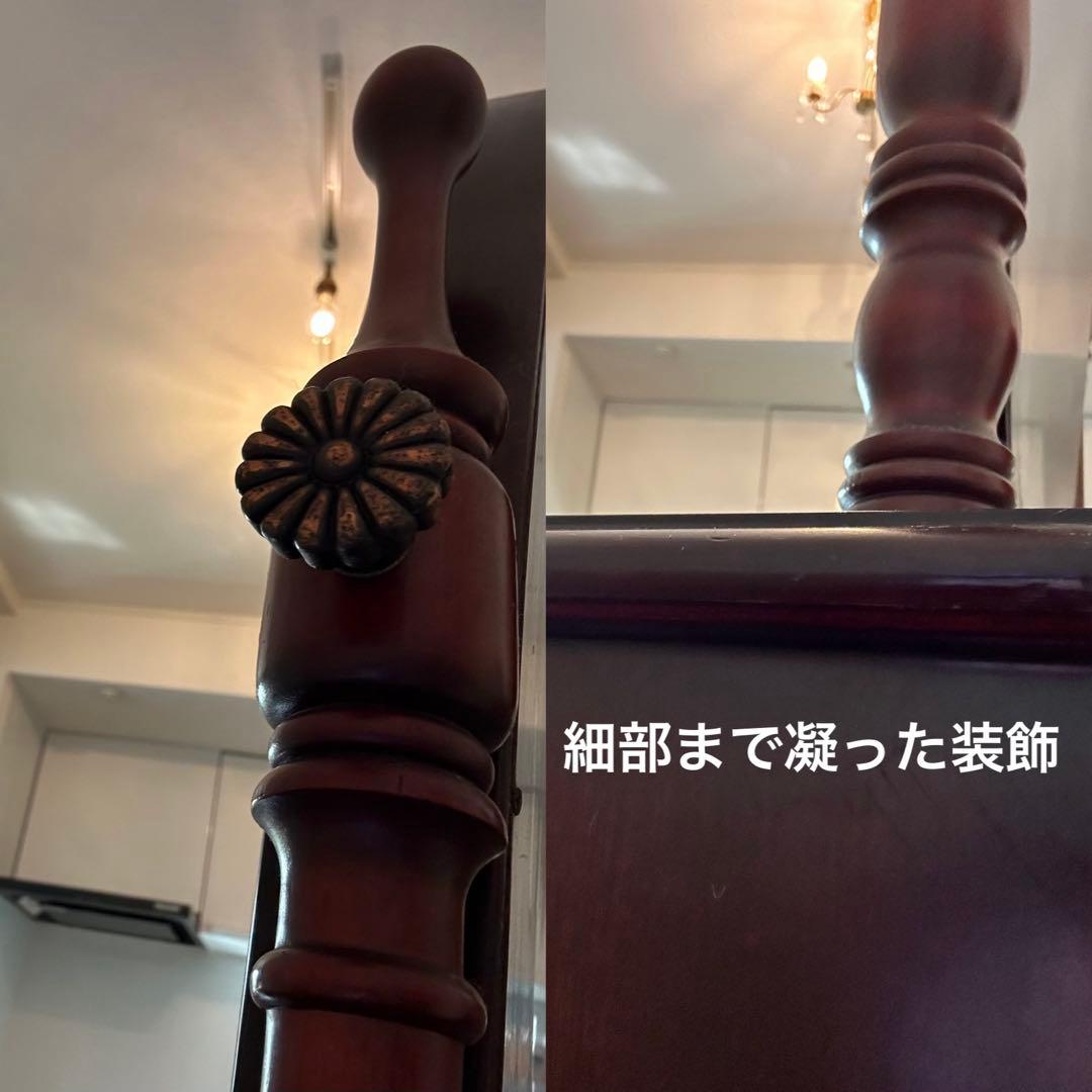 レトロ・アンティークドレッサー・木製クラシック家具ミラー・椅子無し