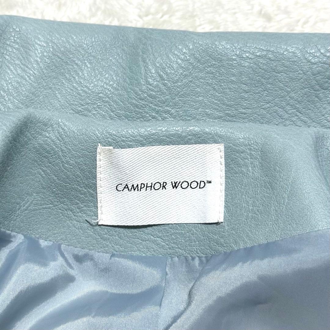 CAMPHOR WOOD ジップ レザー ジャケット M ブルー系 CAMPHOR WOOD