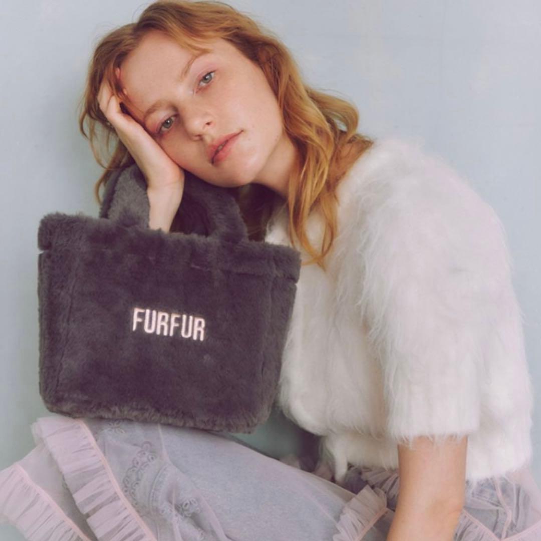 FURFUR ファーファー エコファートートバッグ CGRY チャコールグレー
