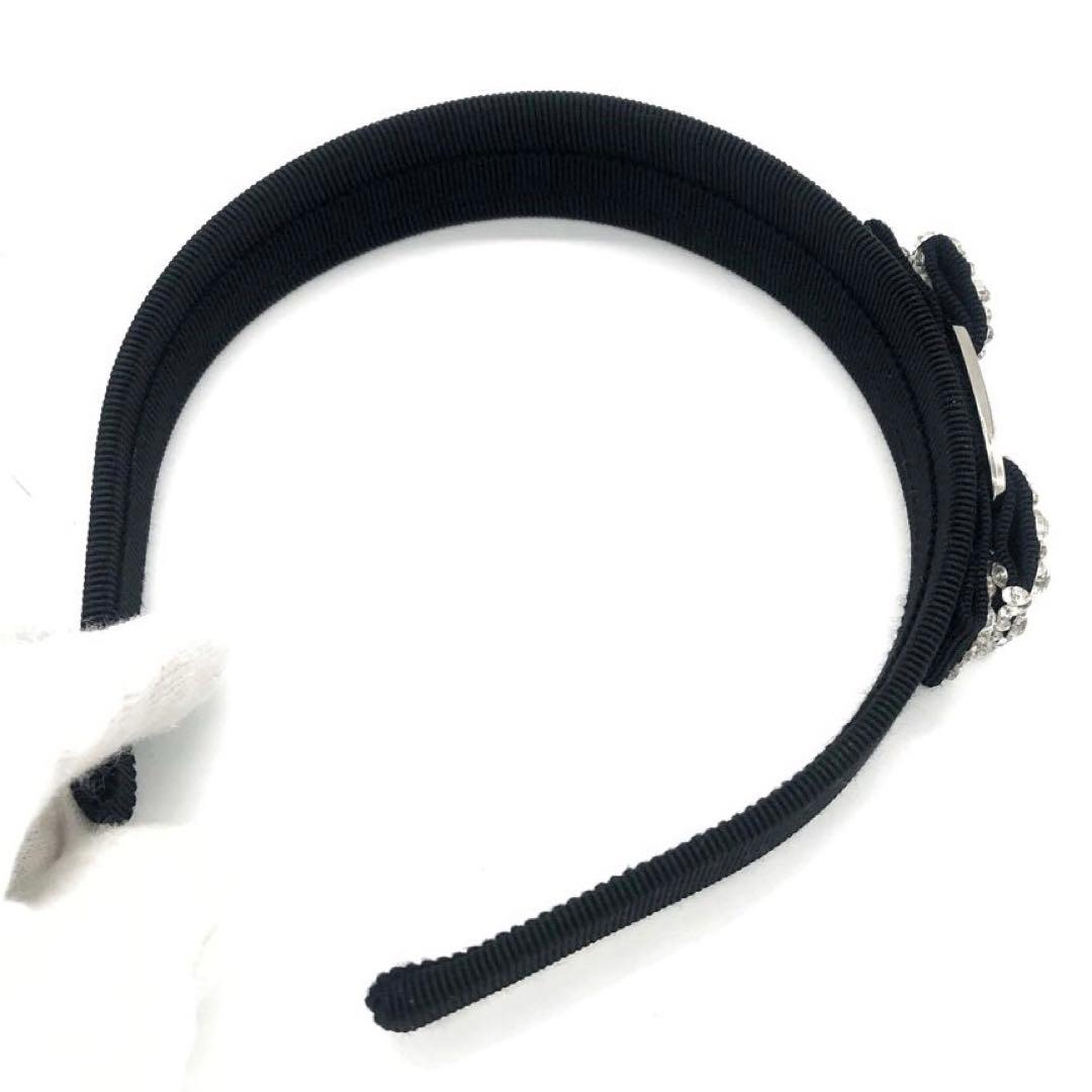 未使用級✨フェラガモ カチューシャ　ヴァラリボン　ビジュー ブラック