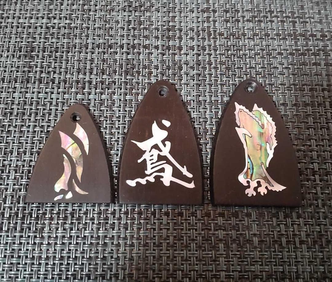 PRS　エボニー製　アバロンフレーム　トラスロッドカバー RENSUOWM