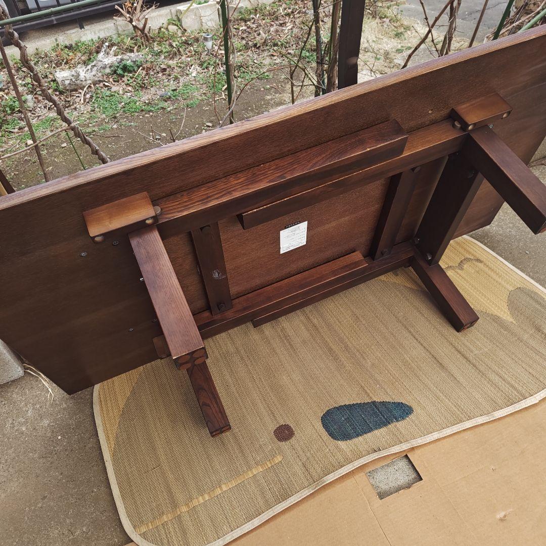 昭和レトロ　カリモク　高級ロー&ハイテーブル　切り替え式　ちゃぶ台　送料込