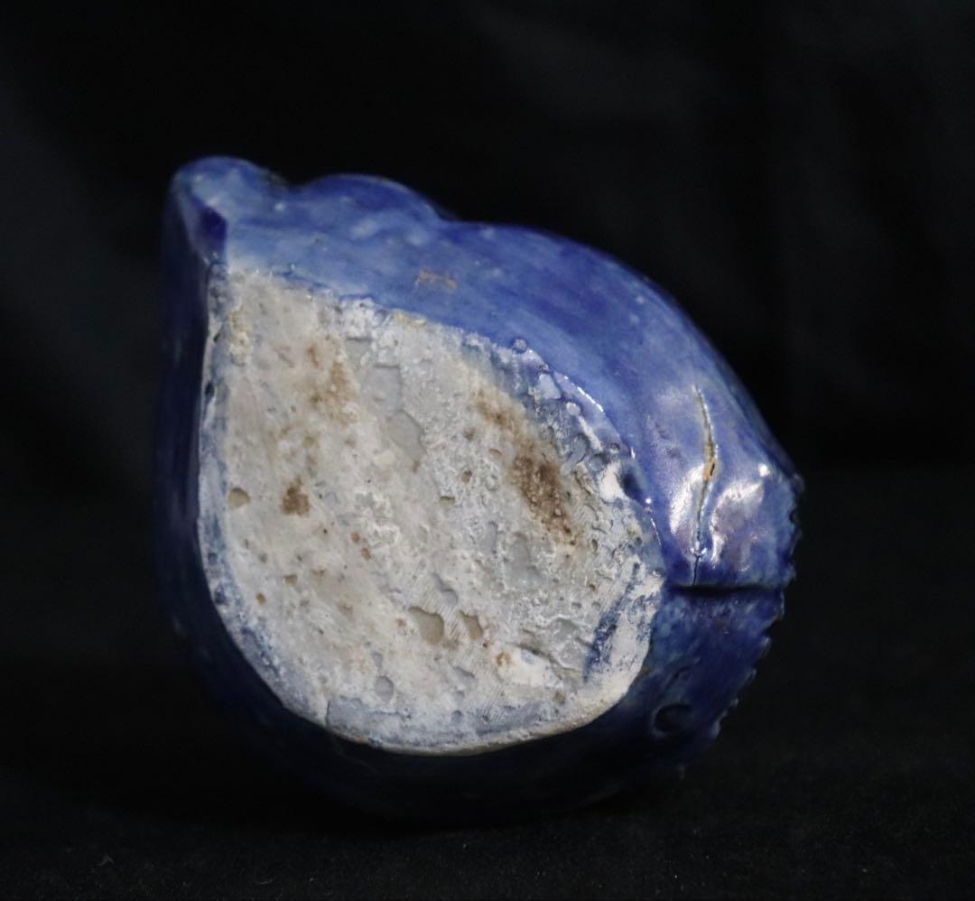 李朝 瑠璃釉鯉型水滴 分院期 アンティーク 朝鮮古美術 送料込み251004