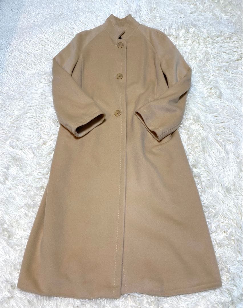 マックスマーラ チェスターコート ロングコート ベージュ 銀タグ 42