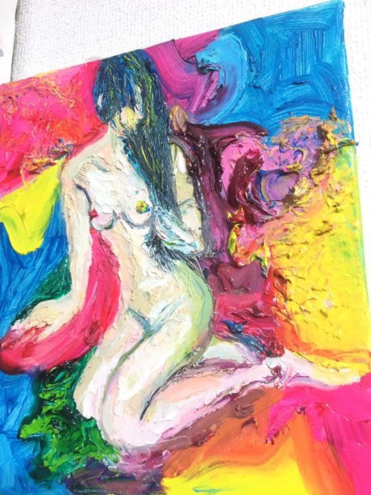 絵　絵画　原画　油絵　抽象画　アート　雑貨　オシャレ　モダン　ヌード　インテリア