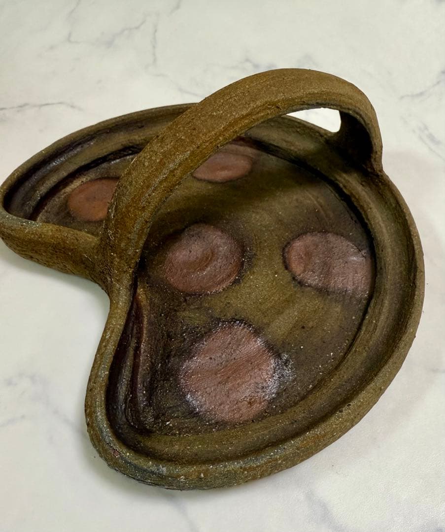 大森礼二 備前手鉢 共箱、共布、しおり