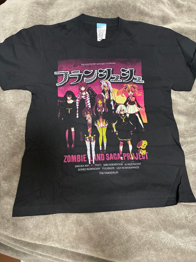 ゾンビランドサガ　バンド風Tシャツ　中古　Ｌサイズ ゾンビランドサガ バンド風Tシャツ 中古 Lサイズ ゾンビランドサガ