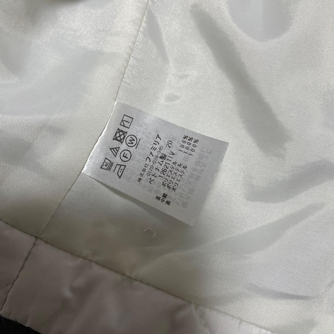 極美品familiarファミリア❤️ 素敵なフード付き中綿ベスト 80cm